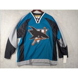 NWT Vintage Y2K San Jose Sharks Koho Jersey Size LARGE Made in Canada Retro
